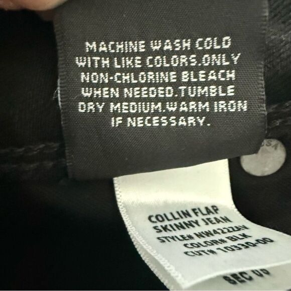 Hudson Collin Flap Jeans Black Skinny Jeans Sleek Design - Picture 7 of 9